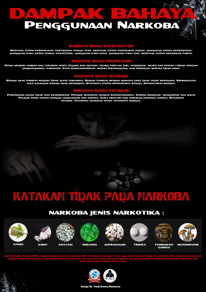 DAMPAK BAHAYA PENGGUNAAN NARKOBA  Poster Anti Narkoba 