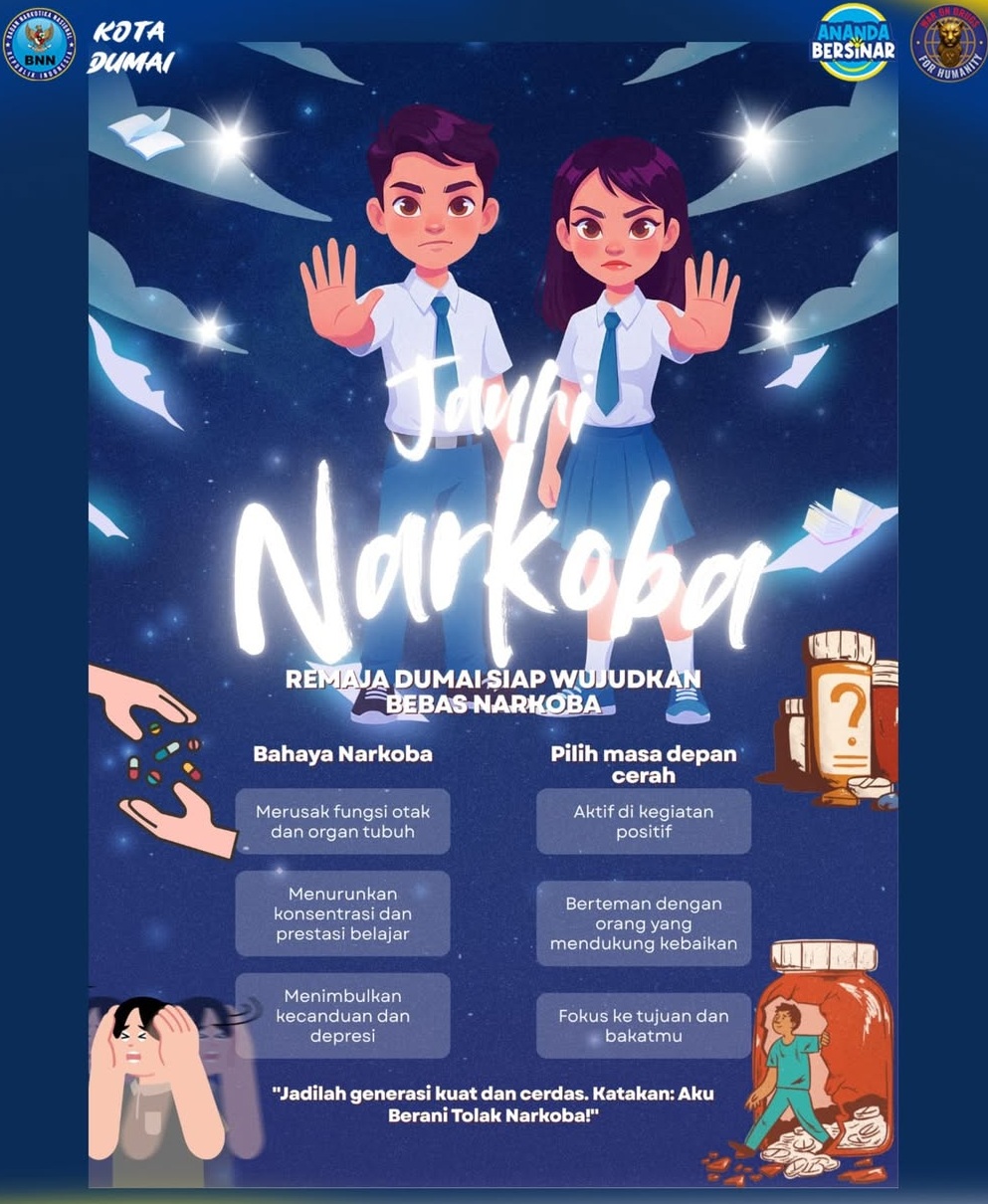 Jauhi Narkoba, Remaja Dumai Siap Wujudkan Bersinar