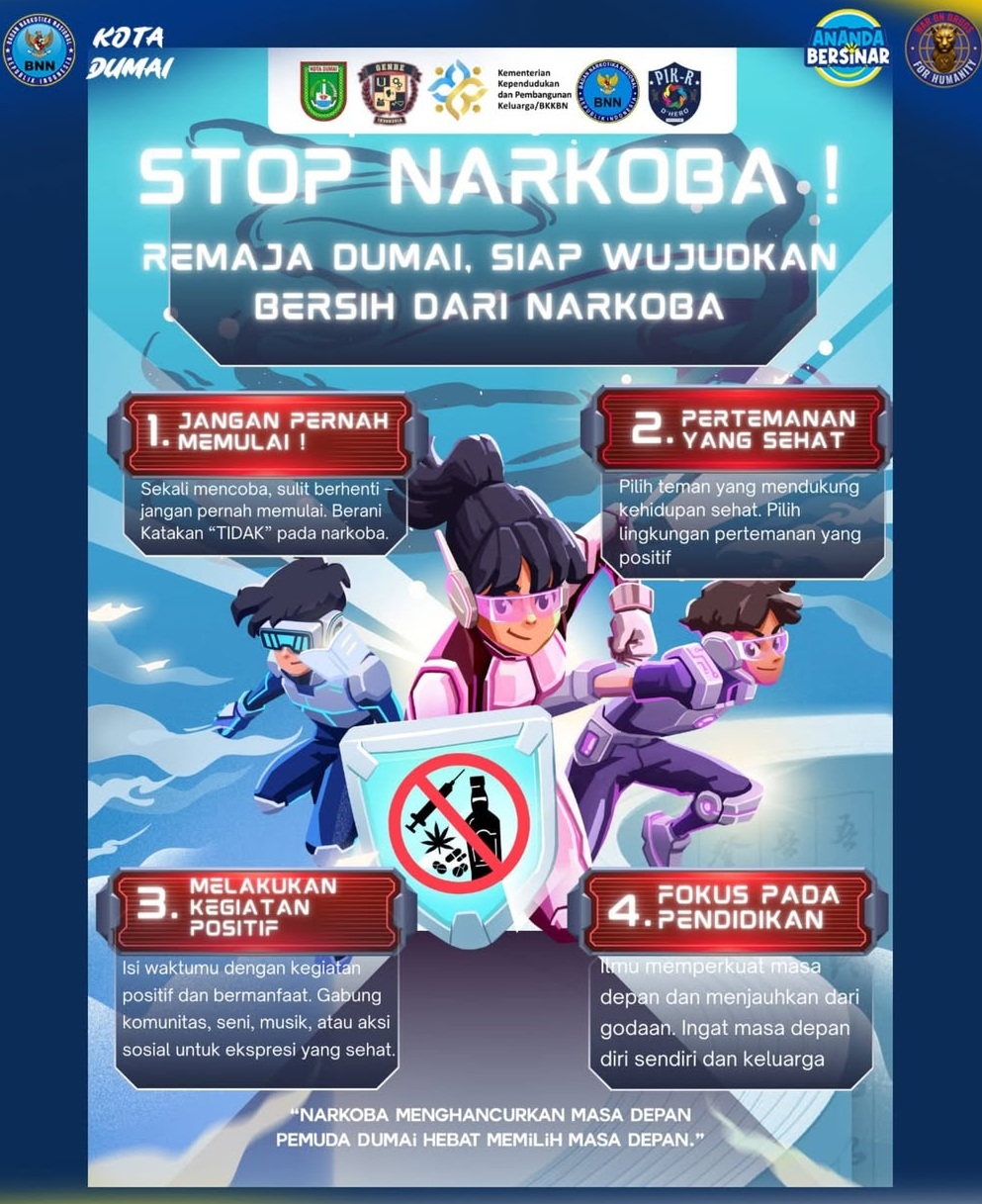Stop Narkoba, Remaja Dumai Siap Wujudkan Bersih Narkoba