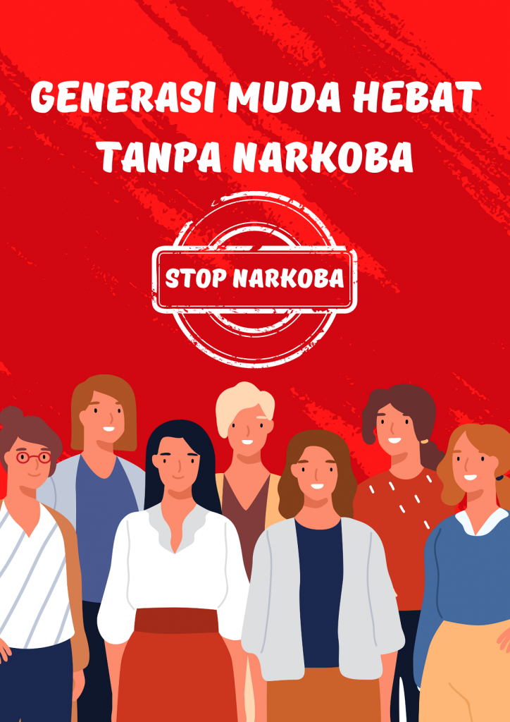Template Poster Canva Merah Putih Inspirasi Poster Himbauan Tentang Narkoba